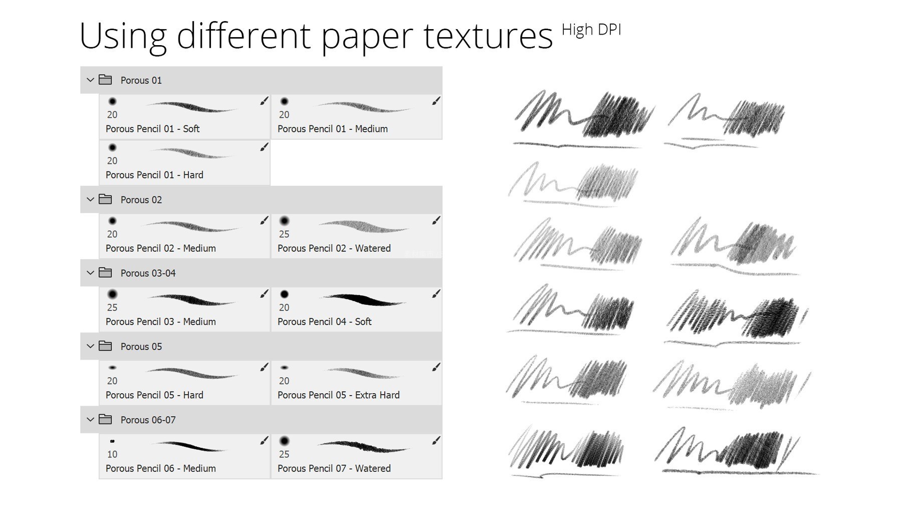 70+高仿素描铅笔PS笔刷